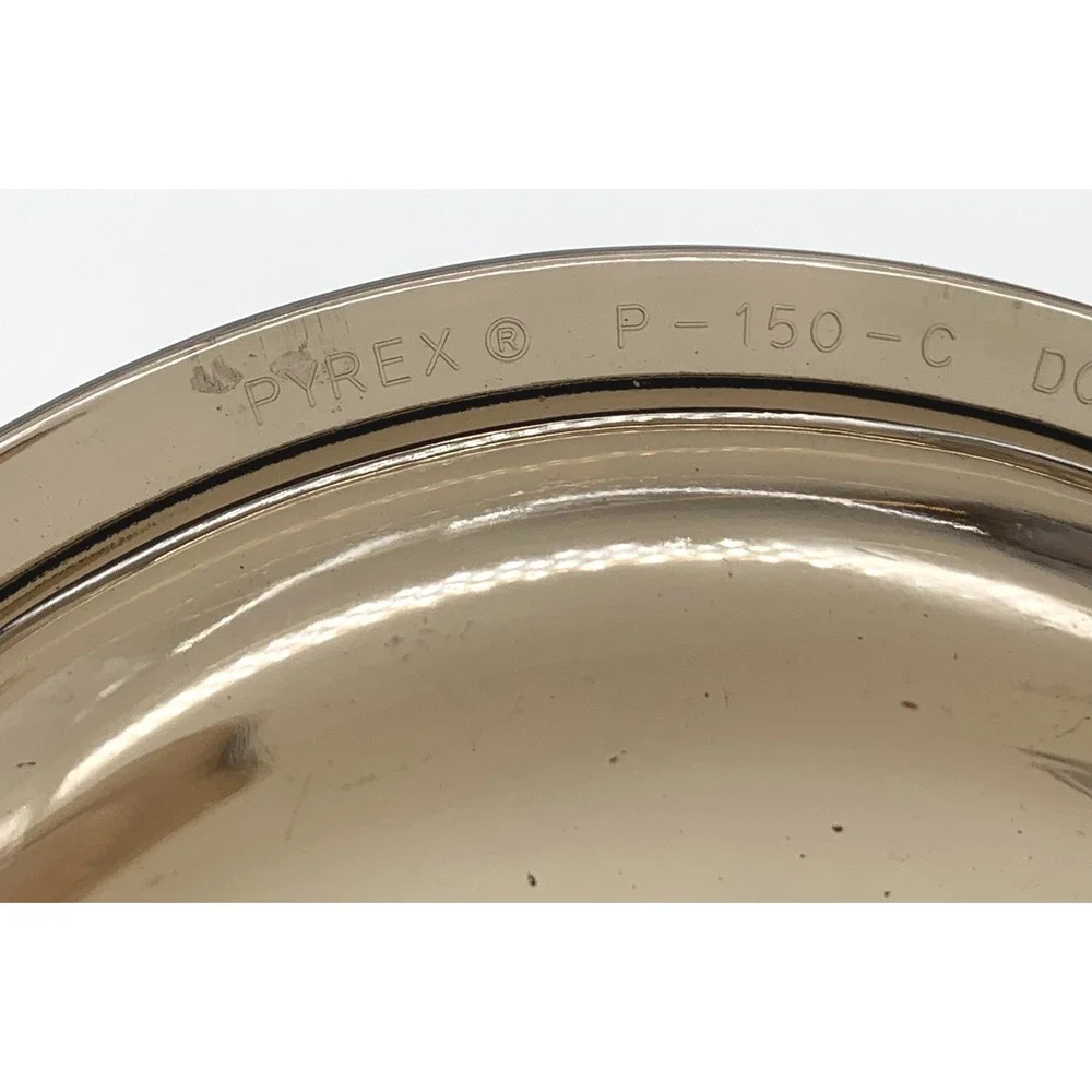 Vintage Corning Visions Amber Grab It Bowl 15oz V-150-B Pyrex Glass Lid P-150-C